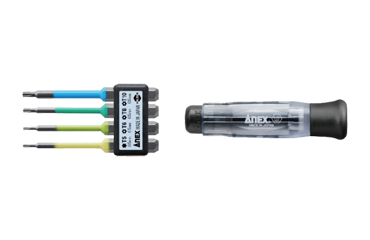 アネックスツール(ANEX) ヘクスローブ 精密ドライバーセット(T5～T10： 4本組ビット差替式)(NO.3610-S1)(トルクス)